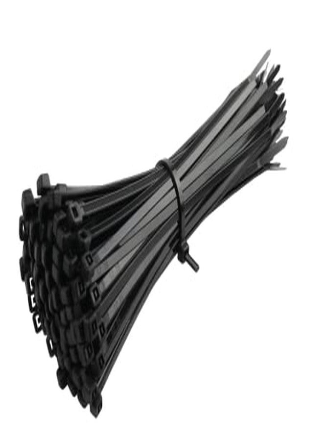 LEYDEN® (100 Piece, 150 x 2.5 MM (6 Inch), 1 Pack Of 100) Self Locking Nylon Cable Ties, Cable Straps Zip Wire Organizer Tie, UV Protected, Halogen Free Black - Image 1